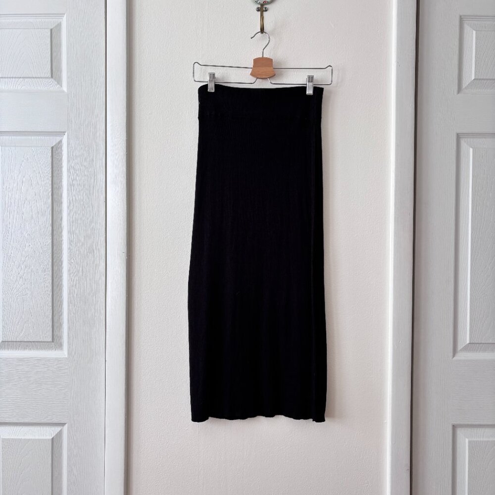 Free People Golden Hour Midi Pencil Skirt in Black - Picture 5 of 8